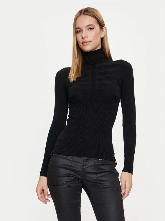 Morgan Поло 132-MENTOS.M Черен Slim Fit цвят на ниска цена