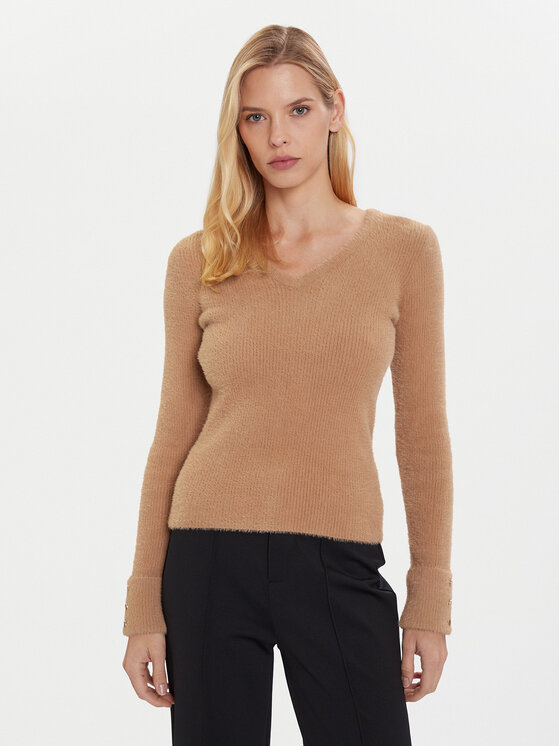 Morgan Пуловер 212-MOOVE Кафяв Regular Fit цвят на ниска цена