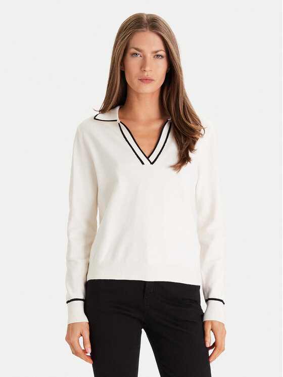 Morgan Пуловер 252-MCOLO Екрю Regular Fit цвят на ниска цена