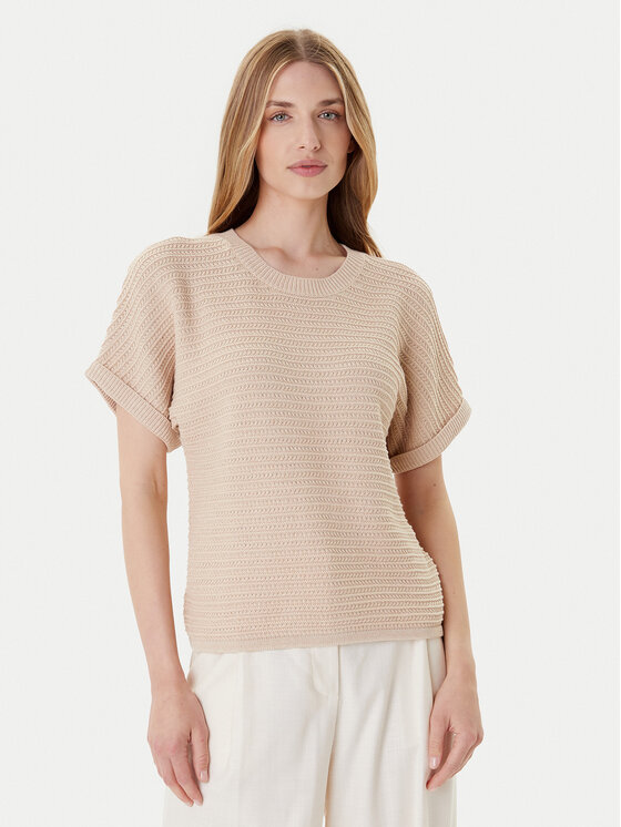 Morgan Пуловер 252-MVIET Бежов Relaxed Fit цвят на ниска цена