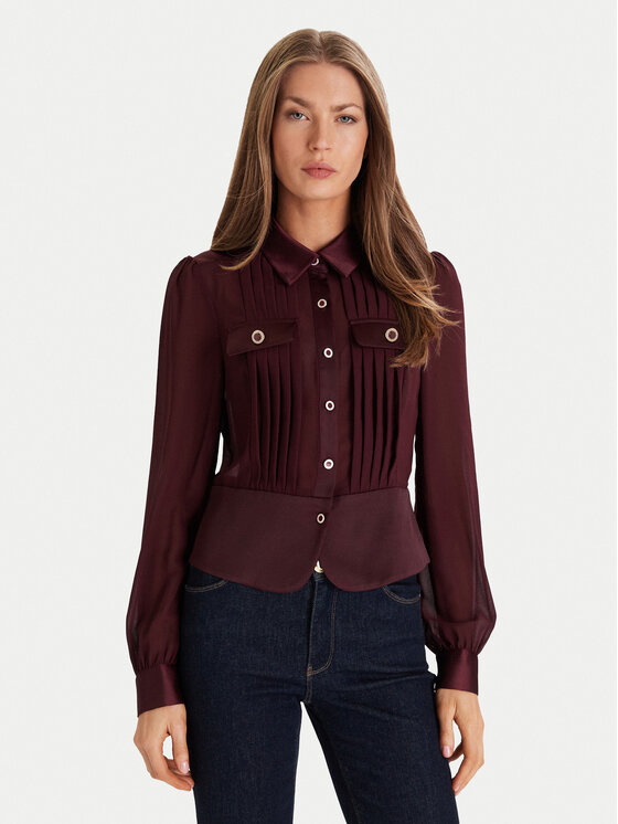 Morgan Риза 232-CLOCLO Бордо Regular Fit цвят на ниска цена