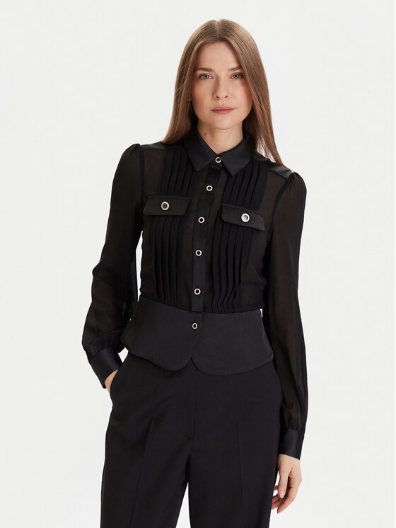 Morgan Риза 232-CLOCLO Черен Regular Fit цвят на ниска цена