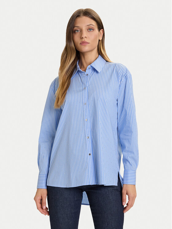 Morgan Риза 252-CRAY Син Loose Fit цвят на ниска цена