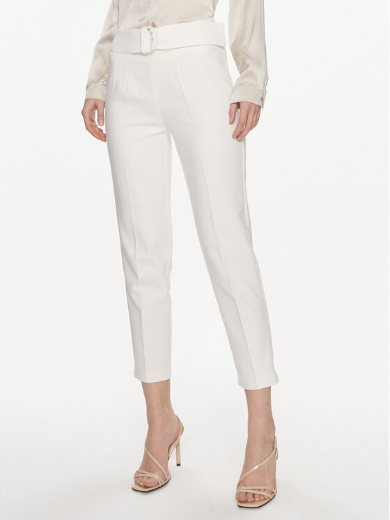 Morgan Текстилни панталони 241-PBACI.F Екрю Regular Fit цвят на ниска цена