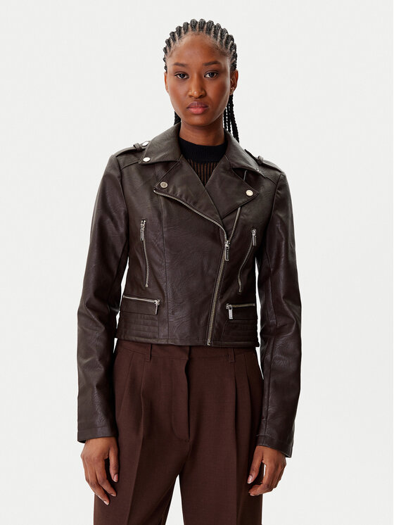 Morgan Яке от имитация на кожа 202-GRAMMO.N Кафяв Regular Fit цвят на ниска цена