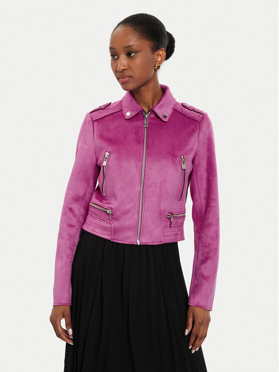 Morgan Яке от имитация на кожа 222-GSUD Розов Regular Fit цвят на ниска цена