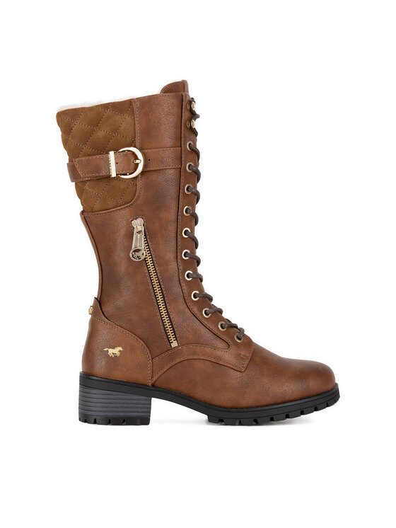 Mustang Ботуши 1435-602 Кафяв цвят на ниска цена