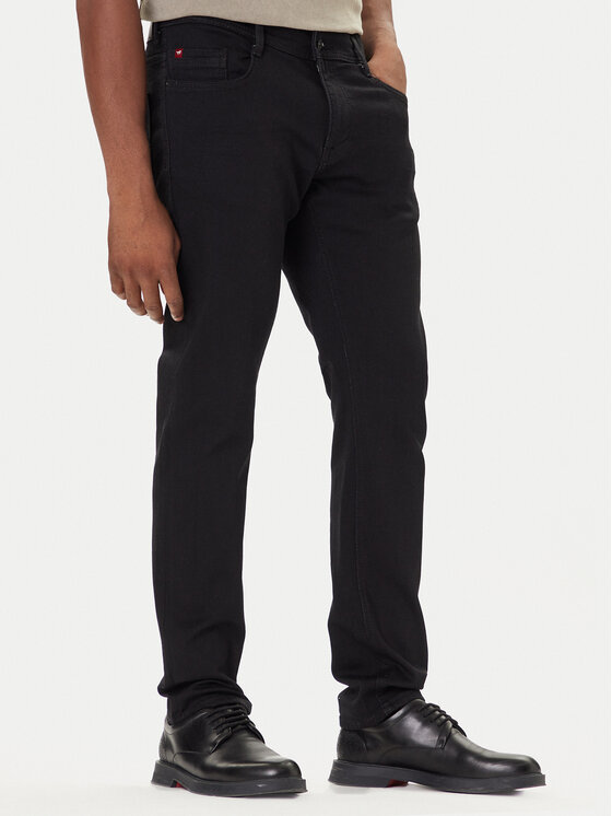 Mustang Дънки Oregon 1016804 Черен Slim Fit цвят на ниска цена