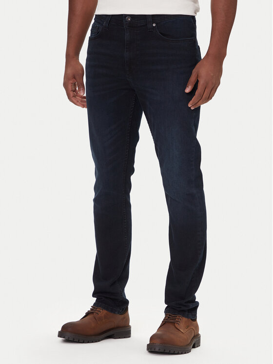 Mustang Дънки Vegas 1016796 Тъмносин Slim Fit цвят на ниска цена