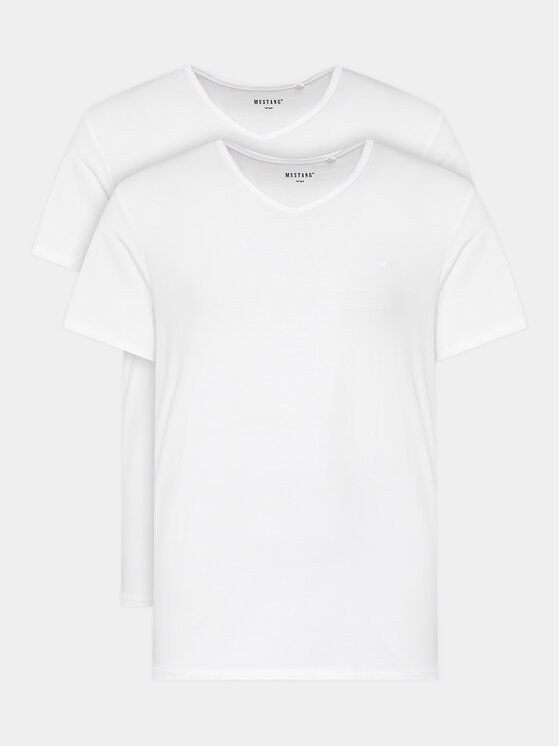 Mustang Комплект тениски 1014664 Бял Regular Fit цвят на ниска цена
