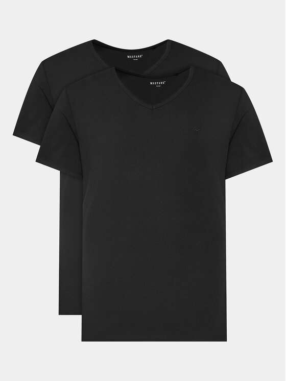 Mustang Комплект тениски 1014664 Черен Regular Fit цвят на ниска цена