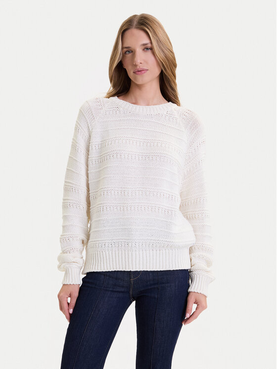 Mustang Пуловер Silas 1016782 Екрю Regular Fit цвят на ниска цена