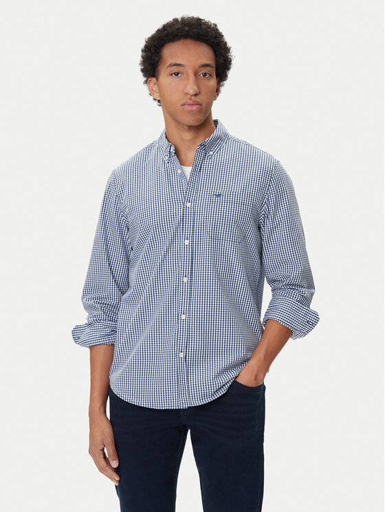 Mustang Риза Chester 1016947 Син Regular Fit цвят на ниска цена