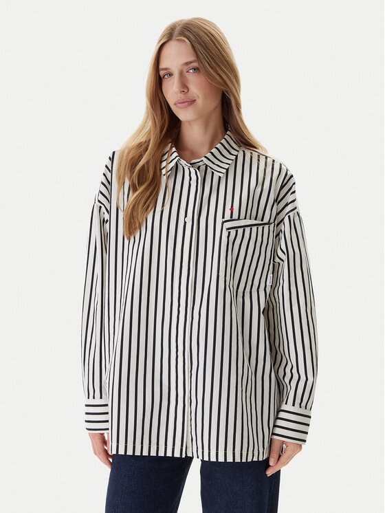 Mustang Риза Salinas 1016729 Екрю Oversize цвят на ниска цена