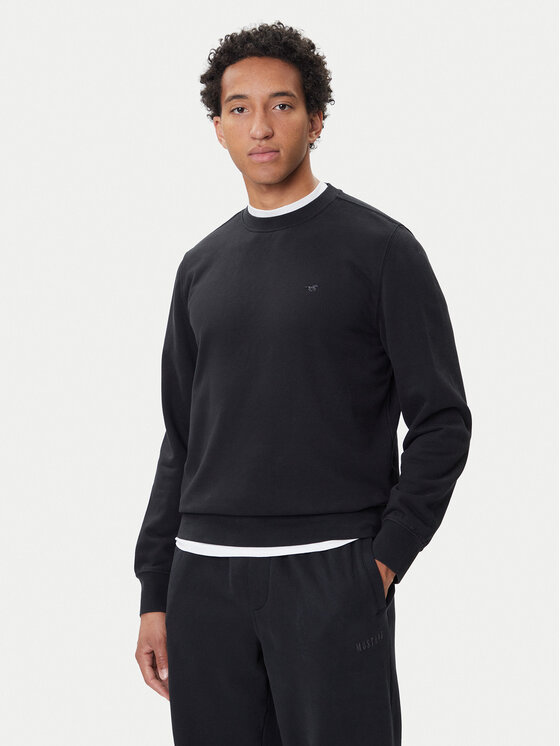 Mustang Суитшърт Clio 1016963 Черен Regular Fit цвят на ниска цена