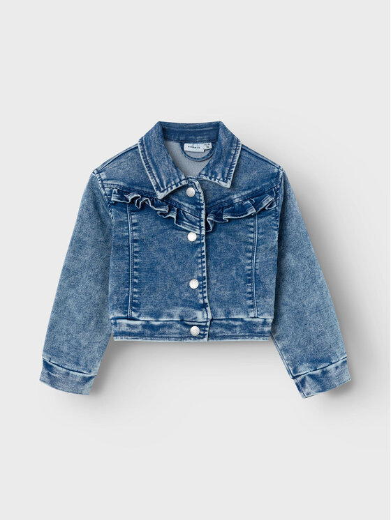 NAME IT Дънково яке Emma 13226505 Син Regular Fit цвят на ниска цена