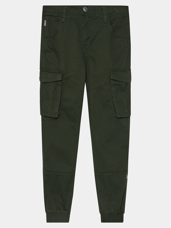 NAME IT Текстилни панталони Ryan 13151735 Зелен Regular Fit цвят на ниска цена