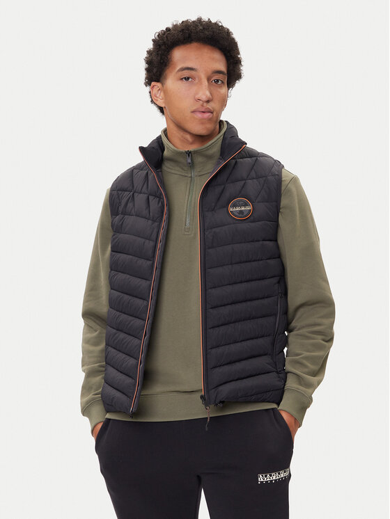 Napapijri Елек A-Lapaz V NP0A4IA6 Черен Regular Fit цвят на ниска цена