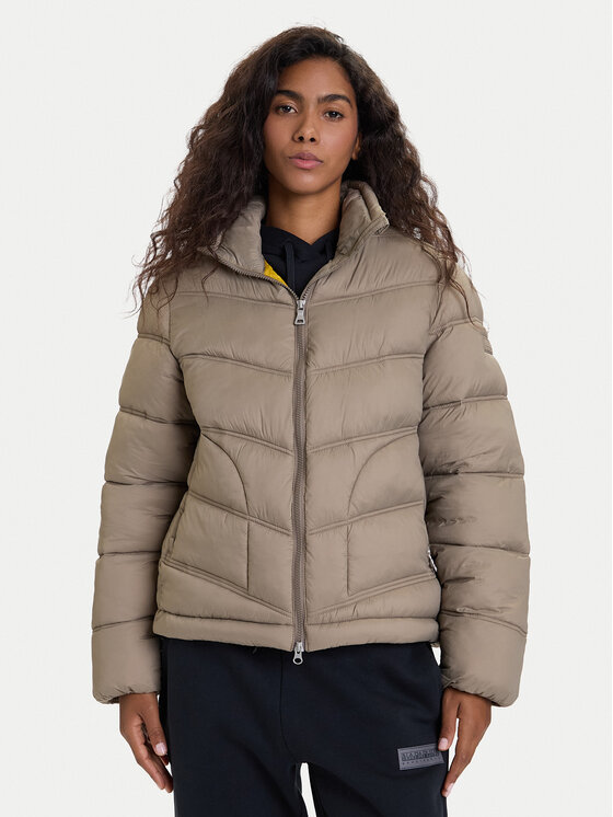 Napapijri Зимно яке A-Ega NP0A88XD Сив Regular Fit цвят на ниска цена