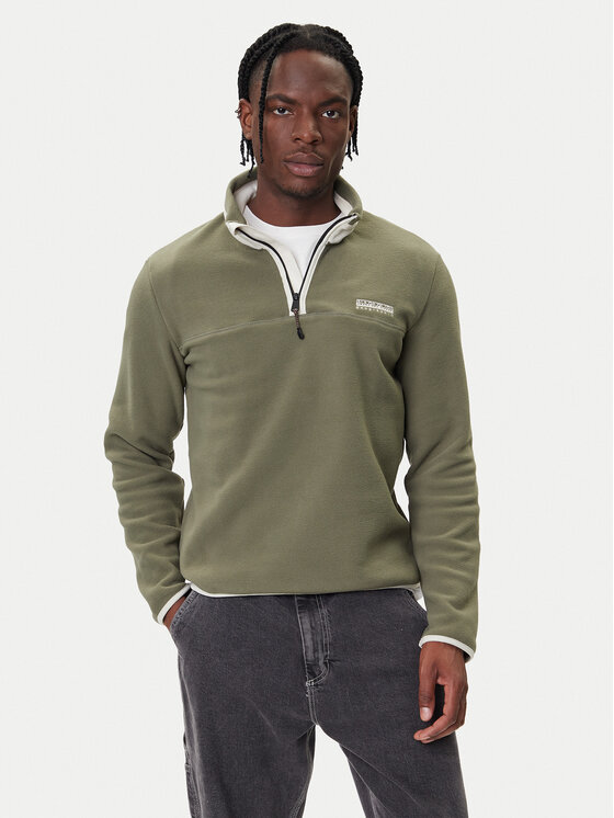 Napapijri Полар T-Dergana NP0A88UZ Зелен Regular Fit цвят на ниска цена