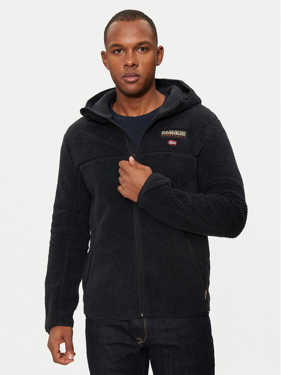 Napapijri Полар T-Tynik NP0A4IA8 Черен Regular Fit цвят на ниска цена