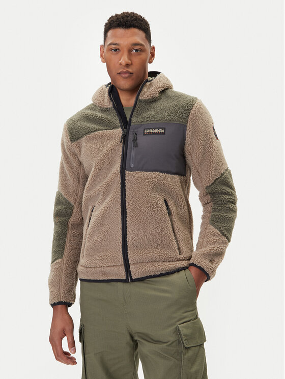 Napapijri Полар Yupik NP0A4GNS Зелен Regular Fit цвят на ниска цена