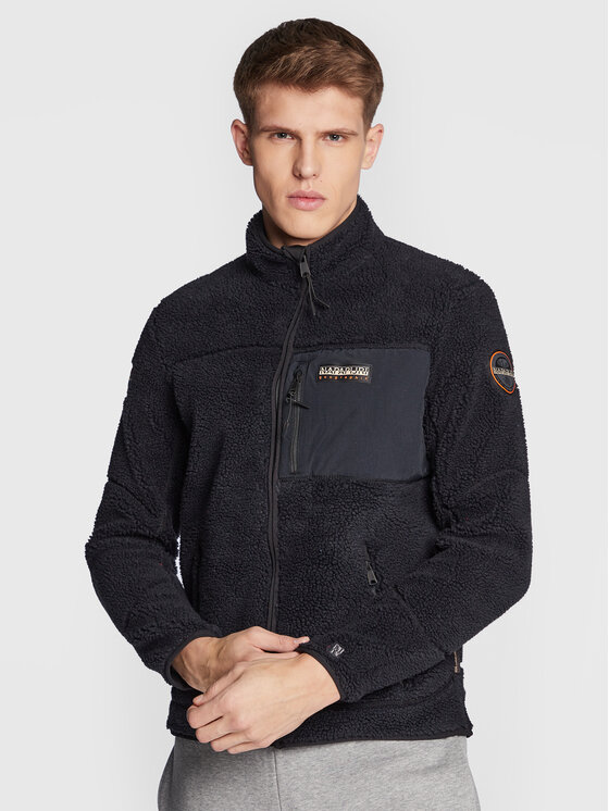 Napapijri Полар Yupik NP0A4GNT Черен Regular Fit цвят на ниска цена