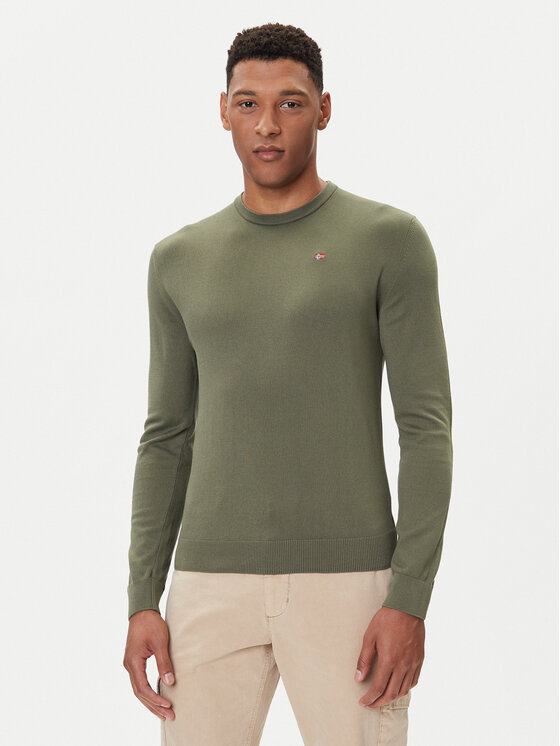 Napapijri Пуловер Droz NP0A4I2G Зелен Regular Fit цвят на ниска цена