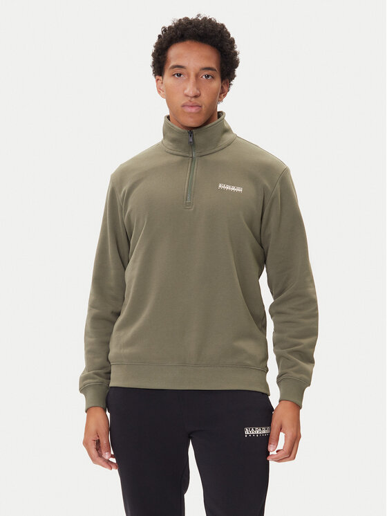 Napapijri Суитшърт B-Small Box Hz NP0A88TO Зелен Relaxed Fit цвят на ниска цена