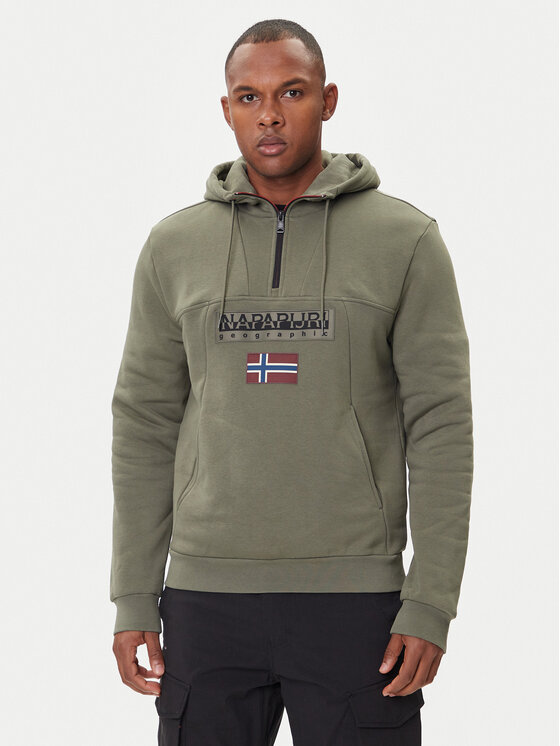 Napapijri Суитшърт Burgee NP0A4I5E Зелен Regular Fit цвят на ниска цена