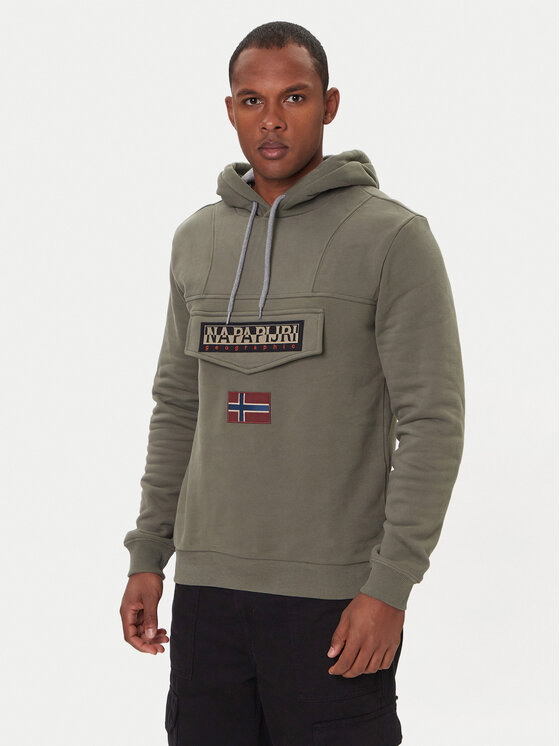 Napapijri Суитшърт Burgee Wint 4 NP0A892T Зелен Regular Fit цвят на ниска цена