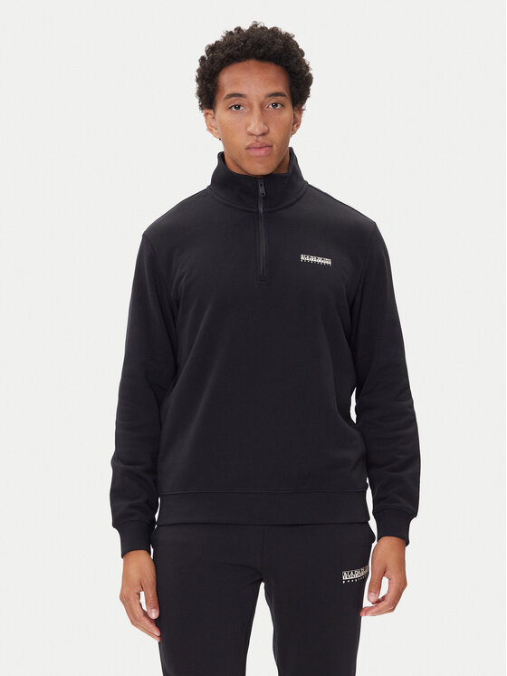 Napapijri Суитшърт NP0A88TO Черен Relaxed Fit цвят на ниска цена