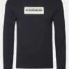 Napapijri Тениска с дълъг ръкав S-Box Logo NP0A4I3M Черен Regular Fit цвят на ниска цена