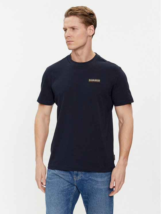 Napapijri Тишърт Iaato NP0A4HFZ Тъмносин Regular Fit цвят на ниска цена