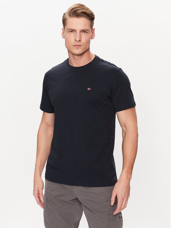 Napapijri Тишърт Salis NP0A4H8D Тъмносин Regular Fit цвят на ниска цена