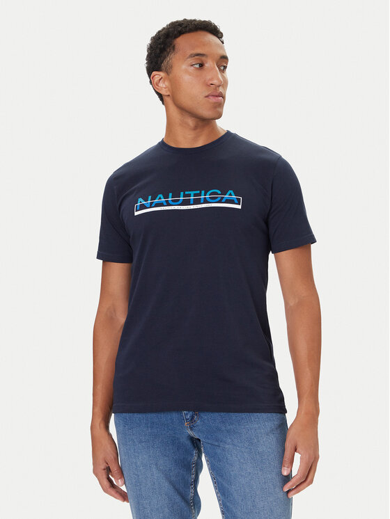 Nautica Тишърт Koa N1S03430 Тъмносин Regular Fit цвят на ниска цена