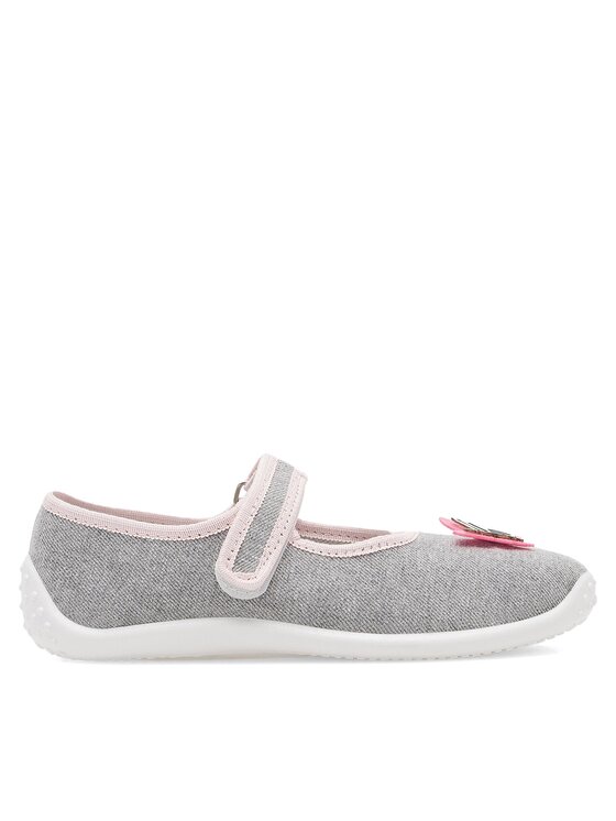 Nelli Blu Пантофи BALERINKI MOTYL IV Сив цвят на ниска цена