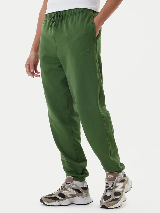 New Balance Долнище анцуг MP41508 Зелен Relaxed Fit цвят на ниска цена