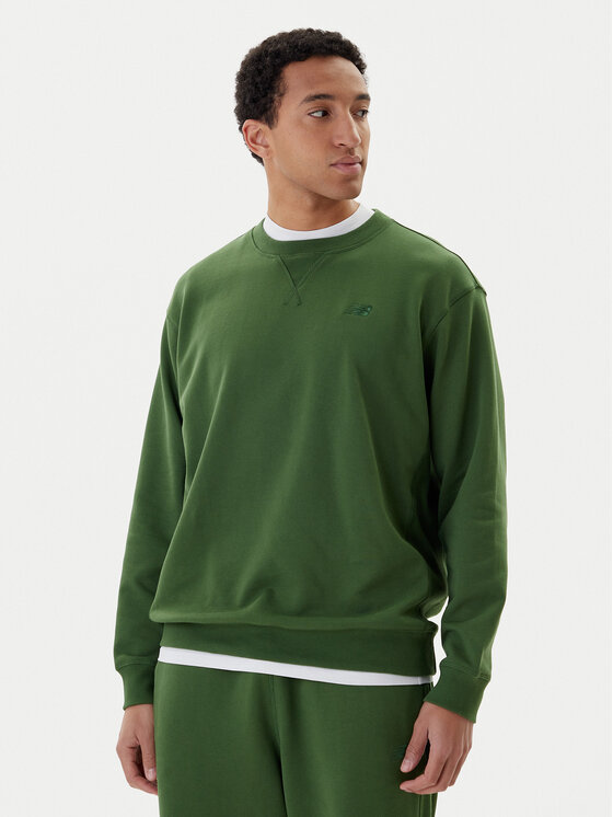 New Balance Суитшърт MT41506 Зелен Relaxed Fit цвят на ниска цена