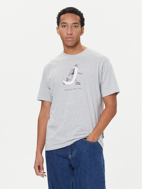 New Balance Тишърт MT53941 Сив Regular Fit цвят на ниска цена