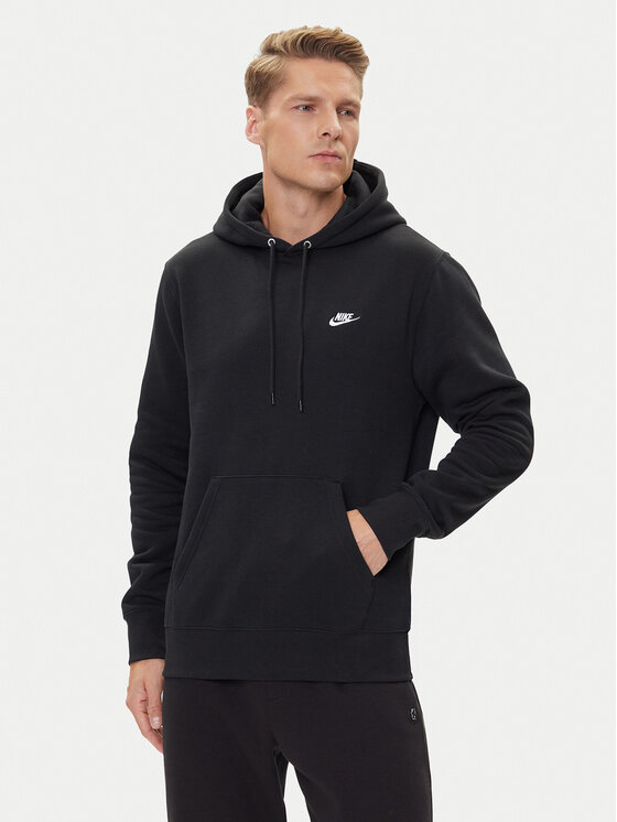 Nike Суитшърт Club Ft FN3859 Черен Regular Fit цвят на ниска цена