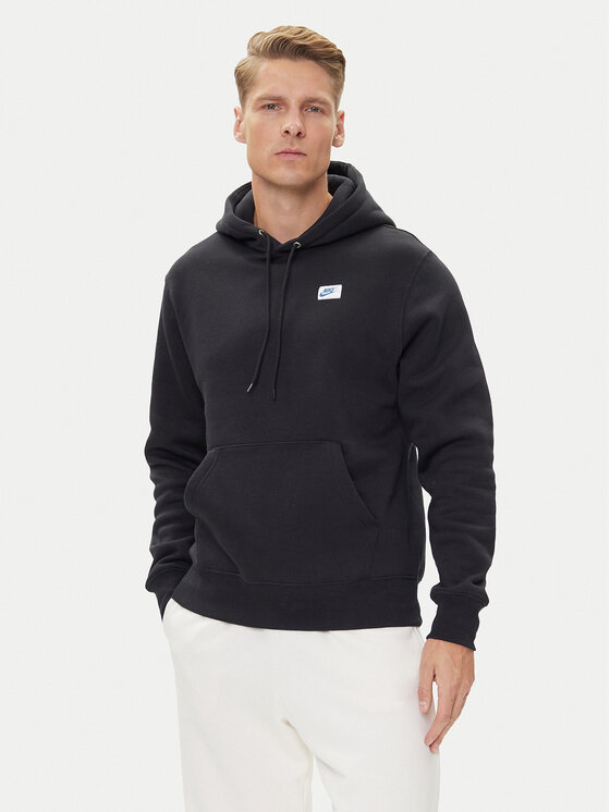 Nike Суитшърт Club HV5779 Черен Regular Fit цвят на ниска цена