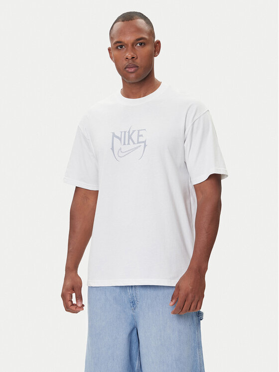 Nike Тишърт HJ3431 121 Бял Loose Fit цвят на ниска цена