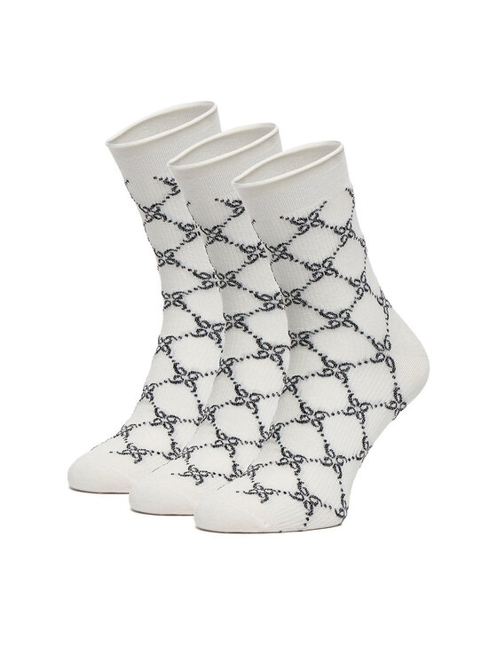 Nine West Дълги чорапи CEO_BR_NW_Silver_01_Z_AW25 (3 PACK) Черен цвят на ниска цена