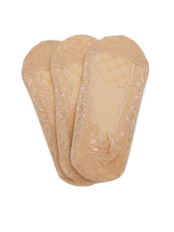 Nine West Чорапи тип терлици LA_NW_4WB_004_SS25 (3-PACK) Бежов цвят на ниска цена