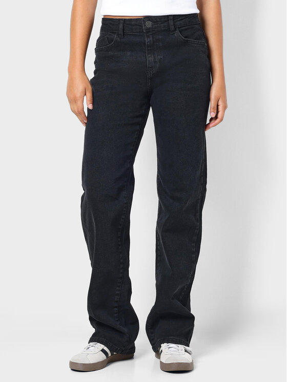 Noisy May Дънки Yolanda 27029317 Черен Wide Leg цвят на ниска цена