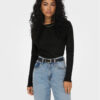 ONLY Блуза Carlotta 15291987 Черен Regular Fit цвят на ниска цена