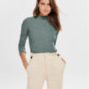 ONLY Блуза Emma 15180040 Зелен Slim Fit цвят на ниска цена