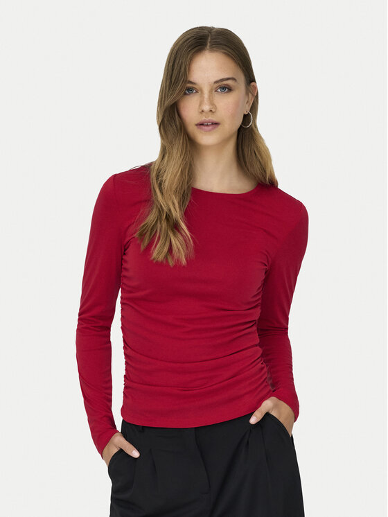 ONLY Блуза Free Life 15365605 Червен Regular Fit цвят на ниска цена
