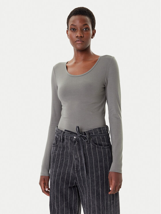 ONLY Блуза Live Love 15204712 Сив Stretch Fit цвят на ниска цена